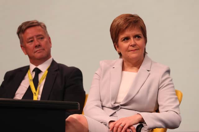 Senior SNP figures, including Nicola Sturgeon and Keith Brown, have claimed the funding Scotland receives from Westminster has been cut by more than five per cent (Picture: Andrew Milligan/PA)