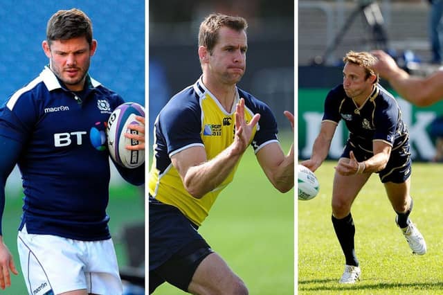 It takes a minimum of 77 appearances to make the list of Scotland's 12 most-capped male rugby union players.