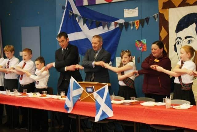 A Burns Supper event with Auld Lang Syne