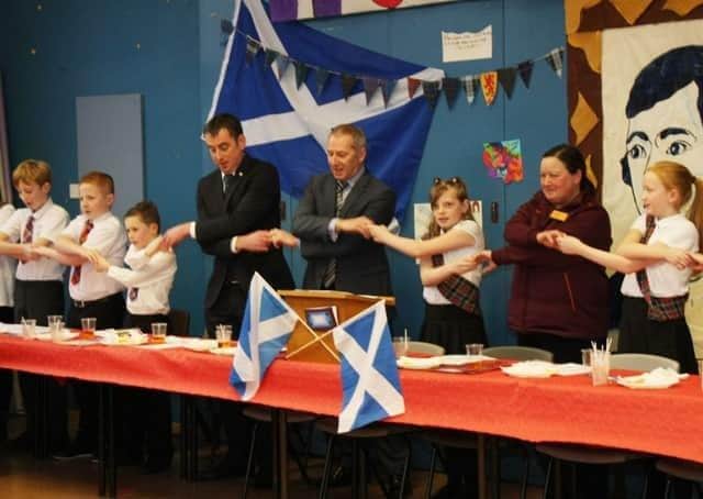 A Burns Supper event with Auld Lang Syne