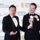 Bafta TV winners (left to right) Ant McPartlin, Stephen Mulhern and Declan Donnelly at the Virgin BAFTA TV Awards 2022, at the Royal Festival Hall in London. Ant and Dec’s Saturday Night Takeaway claimed the first award of the TV Baftas, for entertainment programme – its fourth win in the category.