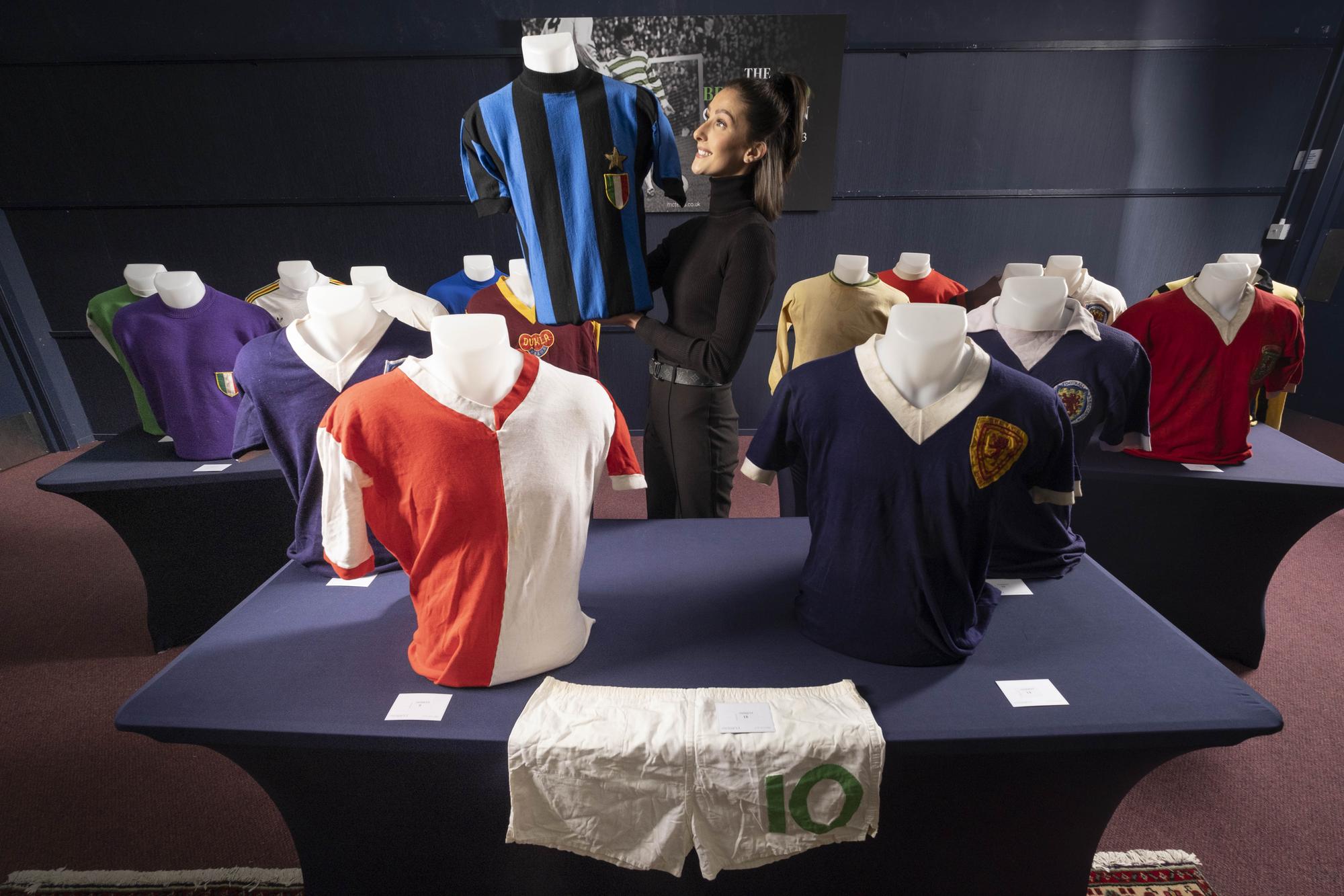 Celtic legend and 'Lisbon Lion' Bertie Auld's famous football tops expected to make £100k at auction