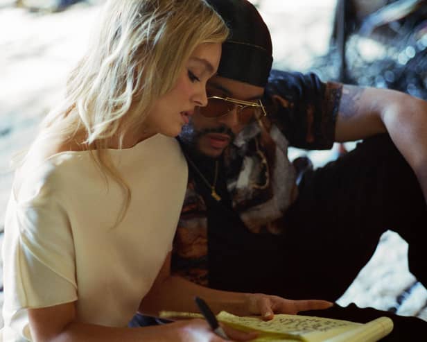 Lily-Rose Depp and Abel Tesfaye in The Idol.