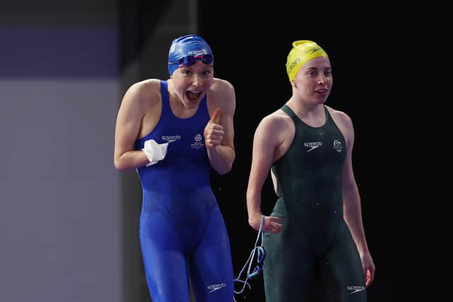 Scotland's Toni Shaw pictured after winning the bronze medal in the S9 100m Freestyle. PIc: Ian MacNicol