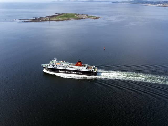 31-year-old Caledonian Isles has been out of service since January and is not due to return until mid-June following major steelwork repairs. (Photo by John Devlin/The Scotsman)