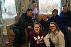 John Angus Gordon, centre, died in Home Farm care home in Portree with Covid-19.