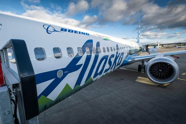 The Boeing 737-9 at Glasgow Airport on Tuesday. Picture: Boeing