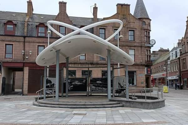 Nearly completed: One of the glass panels needs to be replaced on the bandstand.