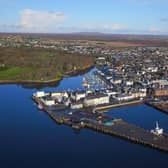 Picture of Stornoway Harbour. The firm has already embarked on an overhaul at the Western Isles factory, investing in new machinery to support increased demand for fish farming in the Outer Hebrides.