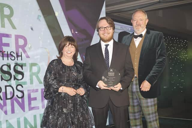 Conor Matchett was named Political Journalist of the Year. Picture: Andrew Barr