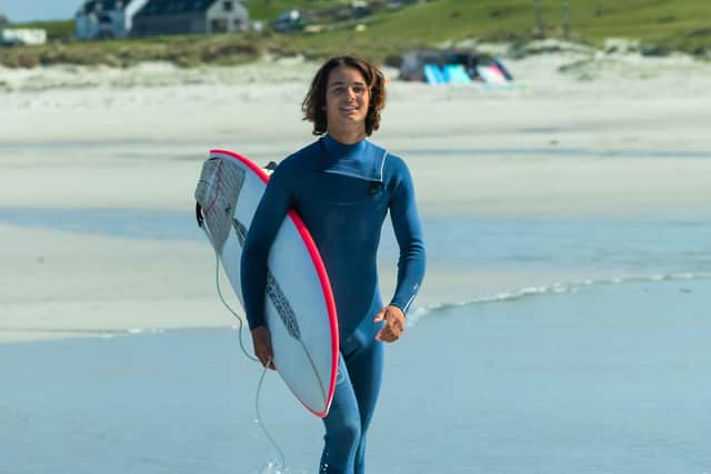 Ben Larg at home on the beach in Tiree.  Photography by DUTCH-ENGELS.