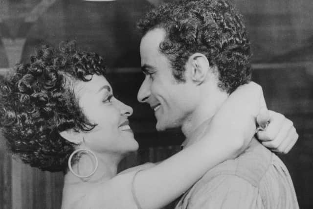 Chita Rivera with co-star Ken Leroy when West Side Story was staged in Manchester in November 1958 (Picture: Keystone/Hulton Archive/Getty Images)