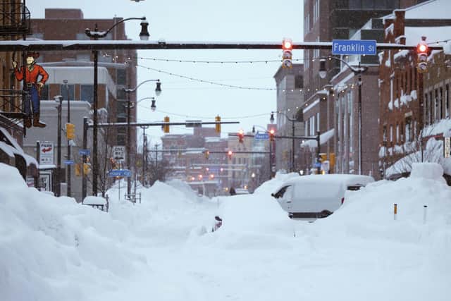 At least 49 people have died across the United States – 28 in New York state alone – amid blizzard conditions. Twitter page of New York Gov. Kathy Hochul via AP