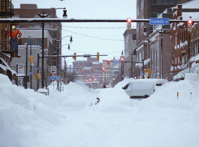 At least 49 people have died across the United States – 28 in New York state alone – amid blizzard conditions. Twitter page of New York Gov. Kathy Hochul via AP