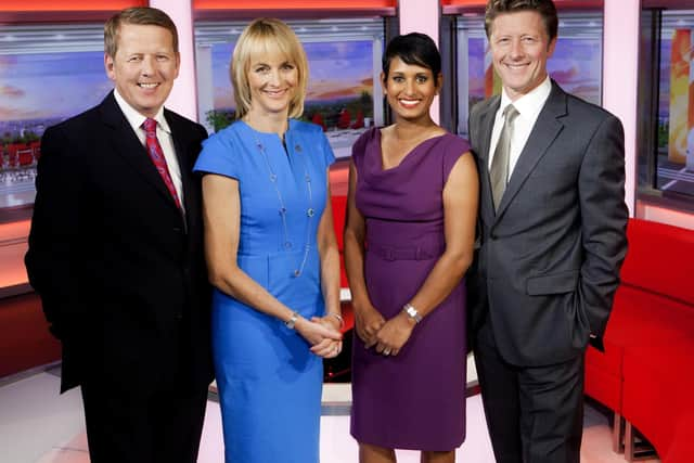 BBC undated file handout photo of BBC Breakfast presenters (left to right) Bill Turnbull, Louise Minchin, Naga Munchetty and Charlie Stayt. Mr Turnbull has died at the age of 66, his family has said. Issue date: Thursday September 1, 2022.