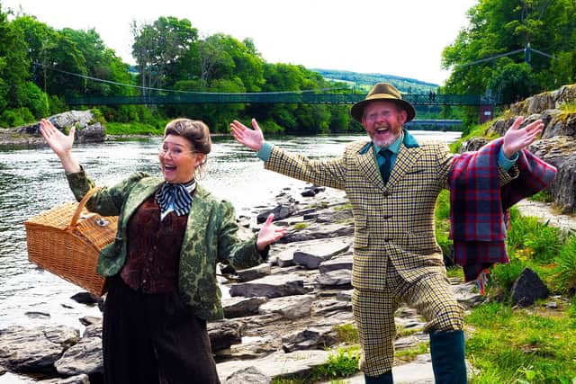 Jane McCarry and Colin McCredie in The Wind in the Willows at Pitlochry Festival Theatre PIC: Russell Beard
