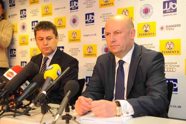David Whitehouse, left, and Paul Clark were appointed the joint administrators of Rangers (Picture: Robert Perry)