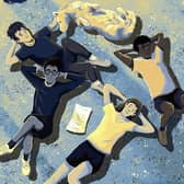 Detail from the cover illustration of The List, by Keith Gray