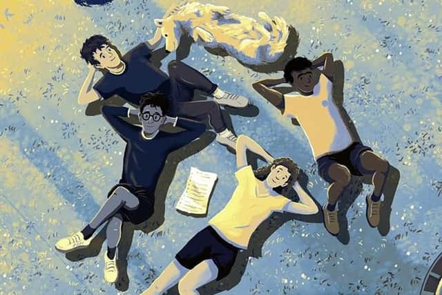 Detail from the cover illustration of The List, by Keith Gray