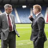 Craig Levein and Neil Lennon are two high profile managers linked with the Dundee United job. Picture: SNS
