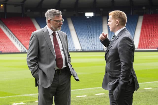 Craig Levein and Neil Lennon are two high profile managers linked with the Dundee United job. Picture: SNS