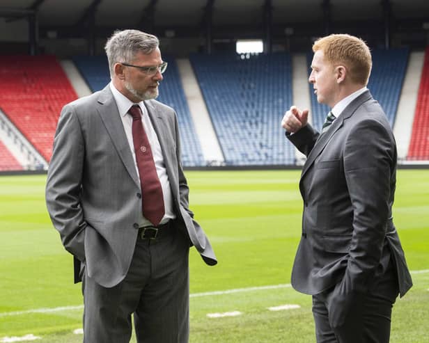 Craig Levein and Neil Lennon are two high profile managers linked with the Dundee United job. Picture: SNS