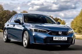 The Advance level, at £37,880, adds a panoramic sunroof,  leather seats, adaptive beam headlights and 18in two-tone diamond cut alloys