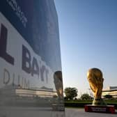 The Al-Bayt Stadium will host the World Cup opener between Qatar and Ecuador. (Photo by KIRILL KUDRYAVTSEV/AFP via Getty Images)