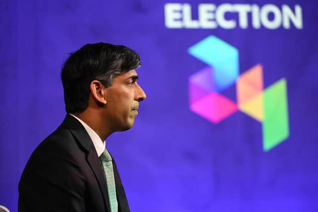 Prime Minister Rushi Sunak during a BBC General Election interview Panorama special. As he detaches himself from the realities inflicting the Conservative Party, he may be helping to create a space where the hard right can thrive, argues Henry McLeish. PIC: Jeff Overs/BBC/PA Wire