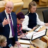 John Swinney speaks during First Minister's Questions at Scottish Parliament Building last week (Picture: Jeff J Mitchell/Getty Images)