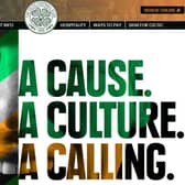 A graphic from Celtic's season ticket website featuring the stripes