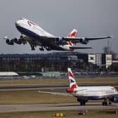 A British Airways plane takes off from Heathrow Airport's Terminal 5 (Picture: Tolga Akmen/AFP via Getty Images)