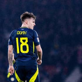 Scotland's Ben Doak glances round against Croatia on Friday but there's no looking back for Scotland ahead of crunch game v Poland (Photo by Craig Williamson / SNS Group)