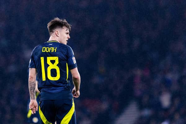 Scotland's Ben Doak glances round against Croatia on Friday but there's no looking back for Scotland ahead of crunch game v Poland (Photo by Craig Williamson / SNS Group)