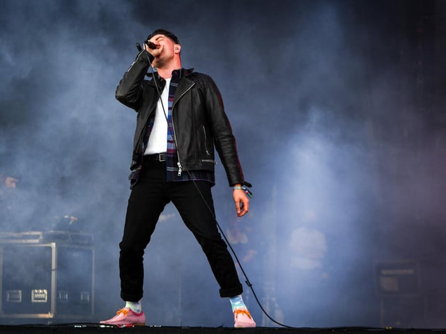Sam McTrusty of Twin Atlantic. (Photo by Andy Buchanan / AFP)