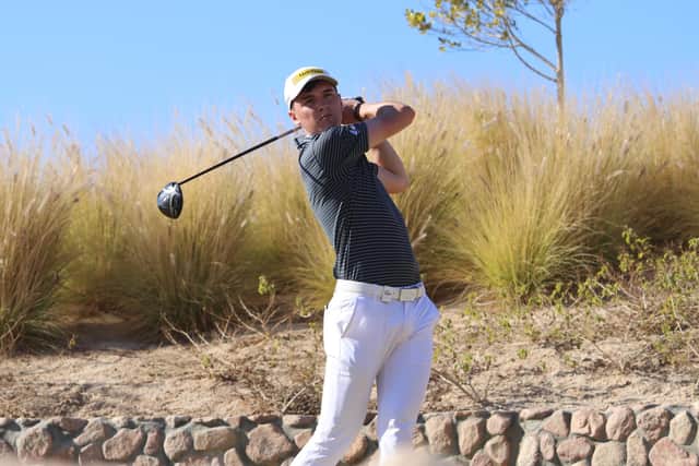 Sam Locke, who leads the Carnoustie Challenge by a shot, was playing on the MENA Tour earlier in the year before the coronavirus lockdown