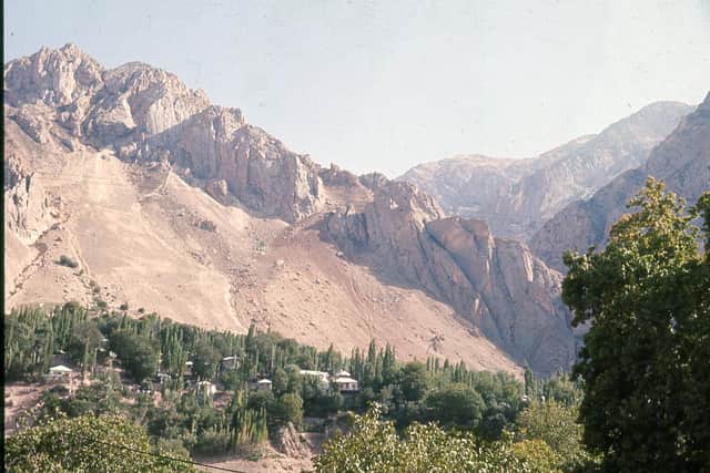 A hillside village in the northern Iranian Alborz mountains
