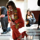 House and State Democrats knelt for almost nine minutes in honour of 46-year-old Floyd