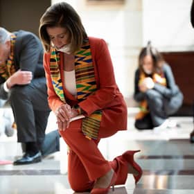 House and State Democrats knelt for almost nine minutes in honour of 46-year-old Floyd