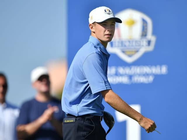 Blairgowrie's Connor Graham helped Europe, captained by Stephen Gallacher, win the Junior Ryder Cup in Rome last year. Picture: Valerio Pennicino/Getty Images.
