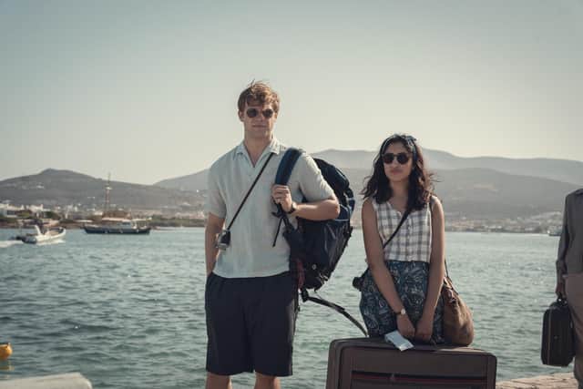 Leo Woodall star and Ambika Mod star as Dexter Mayhew and Emma Morley in the new Netflix series One Day, which is based on author David Nicholls' best-selling novel. Picture: Matthew Towers/Netflix