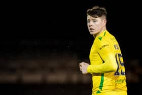 Hibs striker Kevin Nisbet in action during Tuesday's 2-1 win against St Mirren. He came on as a second-half substitute. (Photo by Ross Parker / SNS Group)