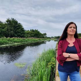 Scottish Canals chief executive Catherine Topley beside the Forth & Clyde Canal in Glasgow. Picture: John Devlin