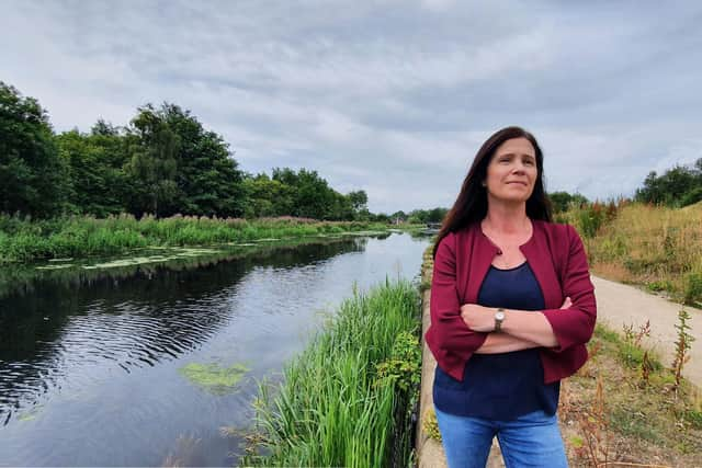 Scottish Canals chief executive Catherine Topley beside the Forth & Clyde Canal in Glasgow. Picture: John Devlin