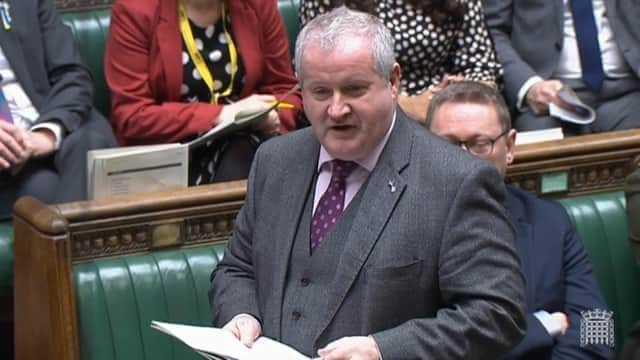 SNP Westminster leader Ian Blackford speaks during Prime Minister's Questions in the House of Commons. Picture date: Wednesday March 9, 2022.