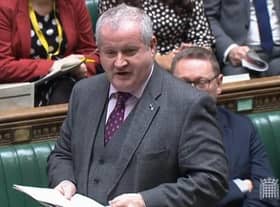SNP Westminster leader Ian Blackford speaks during Prime Minister's Questions in the House of Commons. Picture date: Wednesday March 9, 2022.