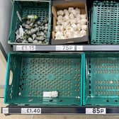 Empty tomato trays at a Tesco Express store (Picture: Zoe Linkson/PA)