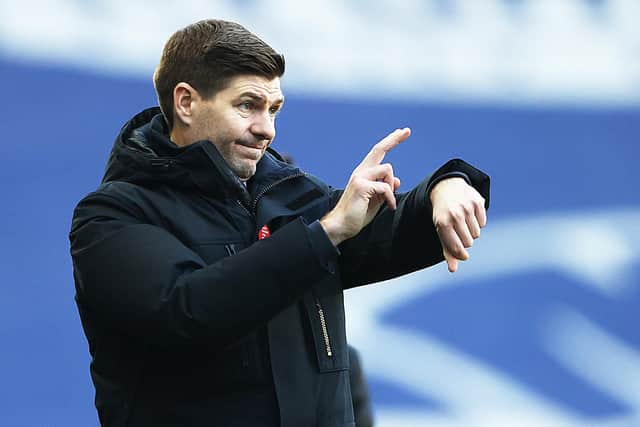 Rangers manager Steven Gerrard has his sights firmly fixed on title success as his team go into their final 10 games of the Premiership campaign. (Photo by Ian MacNicol/Getty Images)