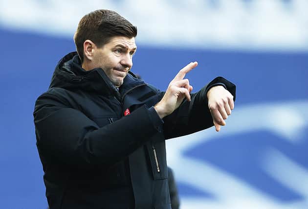 Rangers manager Steven Gerrard has his sights firmly fixed on title success as his team go into their final 10 games of the Premiership campaign. (Photo by Ian MacNicol/Getty Images)