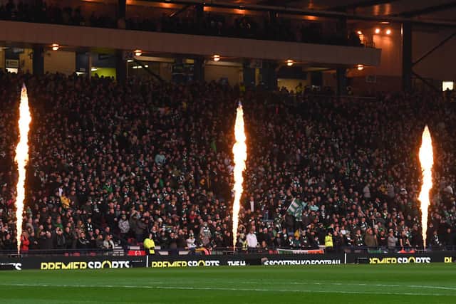 The Premier Sport Cup final between Celtic and Hibs at Hampden attended by 50,000 fans has been branded a potential super-spreader event (Photo by Ross MacDonald / SNS Group)